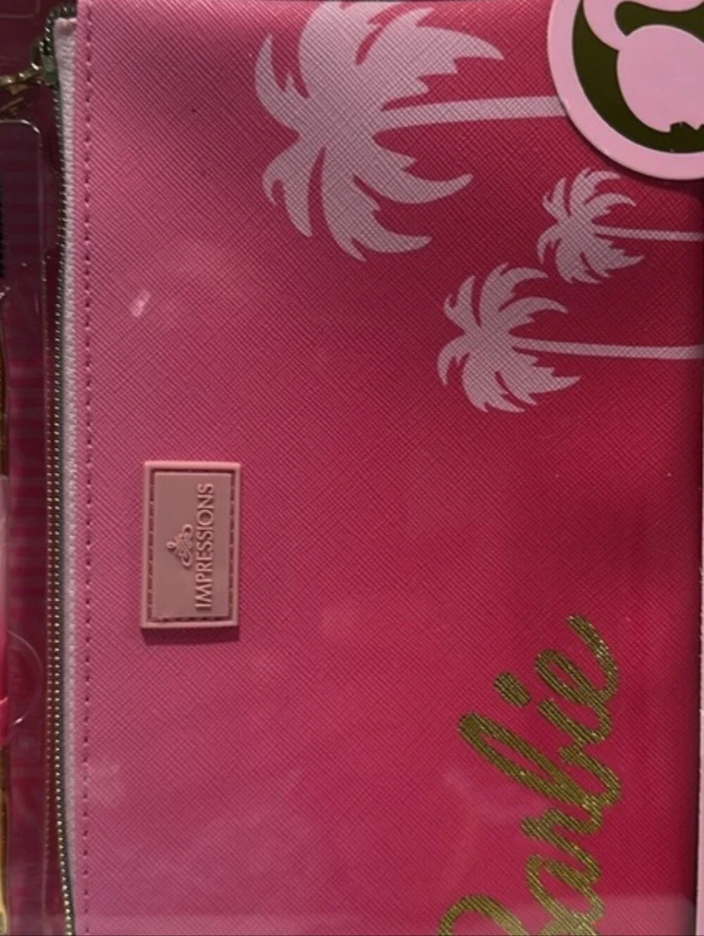 Barbie Pink and Gold Makeup Brush Set with Palm Pouch